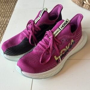 New Hoka Carbon X 3 Women's Magenta and Black Athletic Shoes Size 7